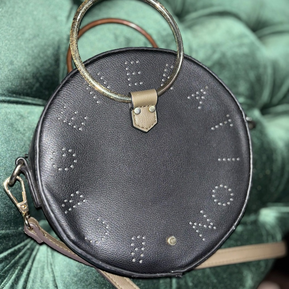 BCBGeneration Black Circular Crossbody Bag